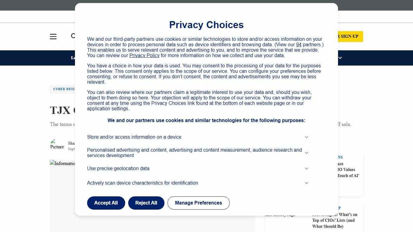 TJX Offers Settlement Following Massive Data Breach InformationWeek