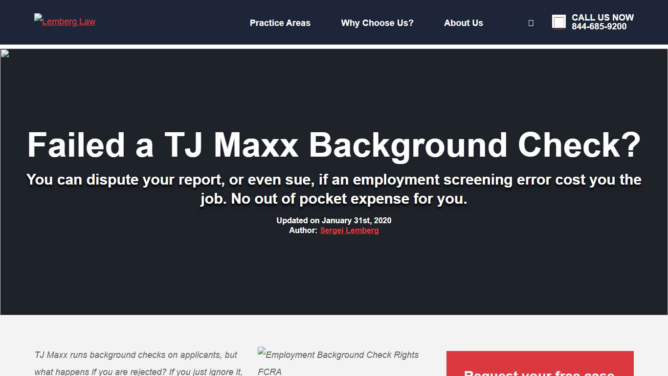 TJ Maxx Background Check Error Cost You A Job? We Can Help