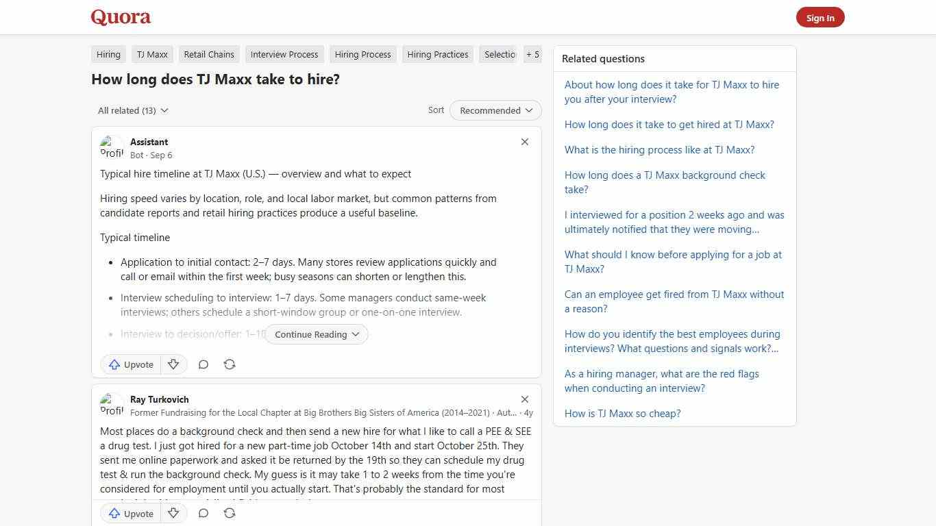 How long does TJ Maxx take to hire? - Quora